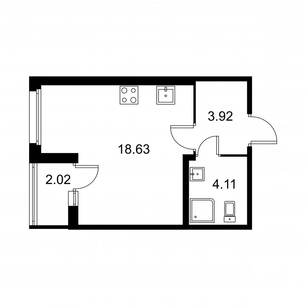 Планировка Студия