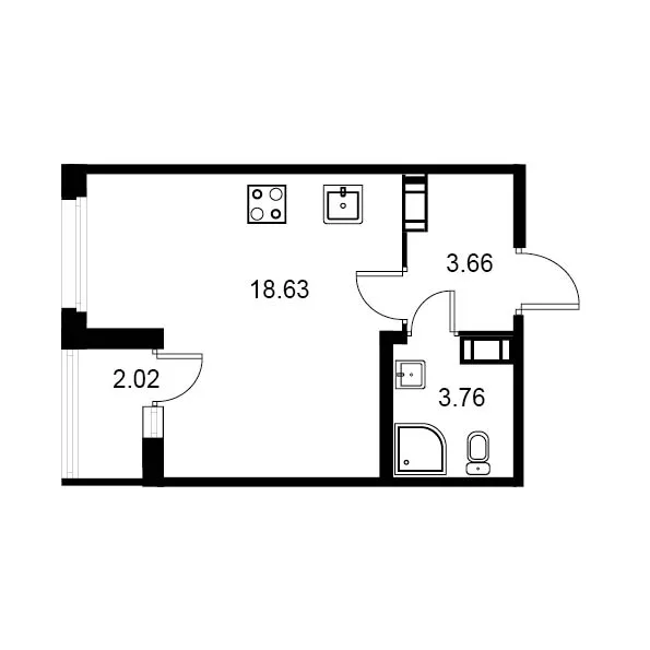 Планировка Студия