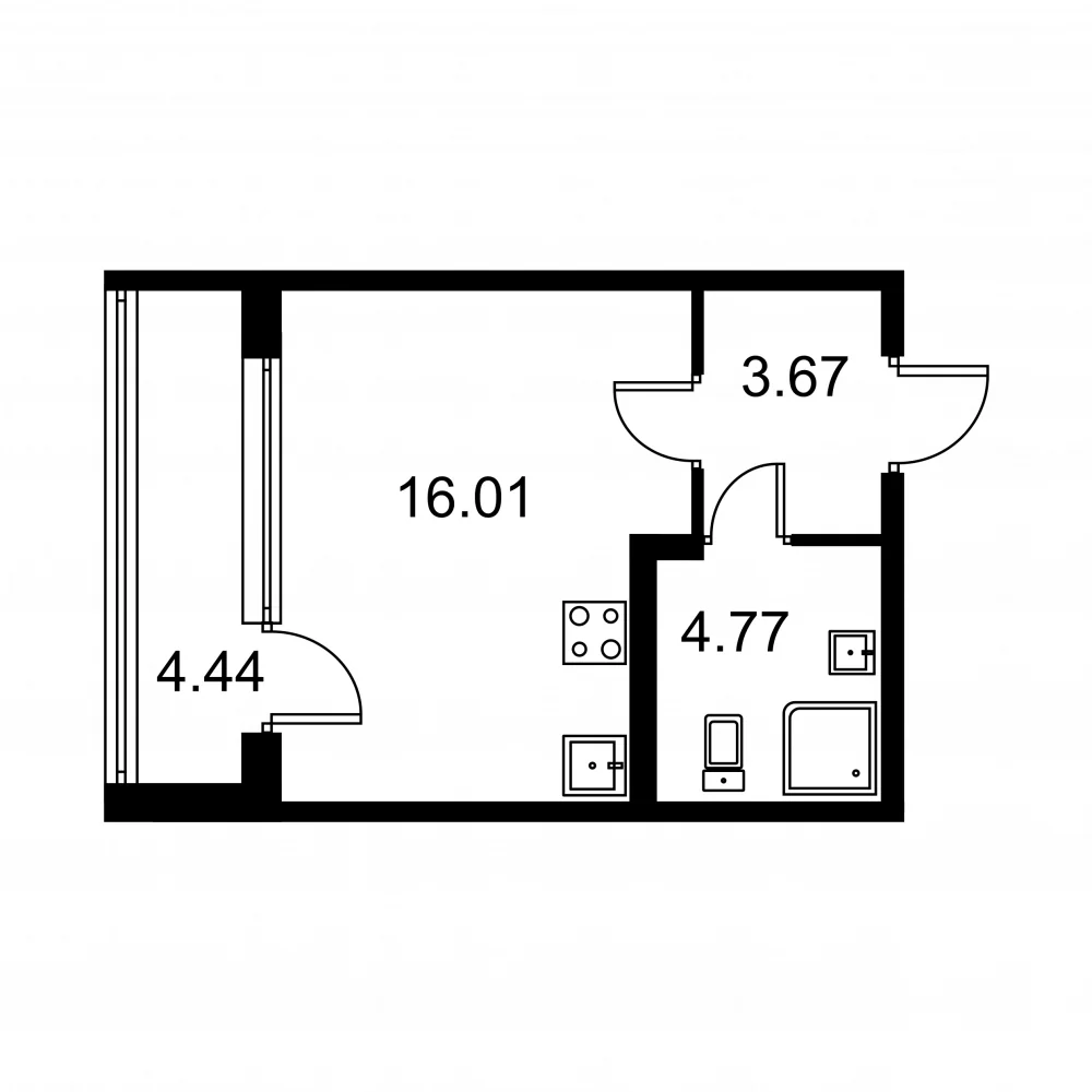 Планировка Студия